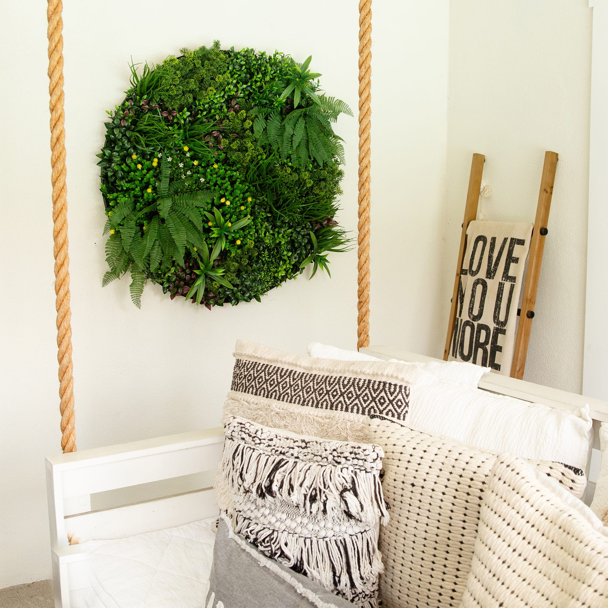 40" Framed Amalfi Coast Artificial Living Wall Art Panel